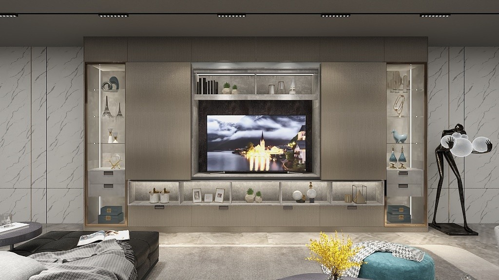 領尚實木電視柜圖片：天然材質的家居魅力